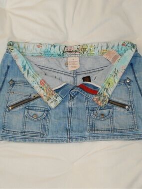 Vintage Parasuco Denim Mini Skirt